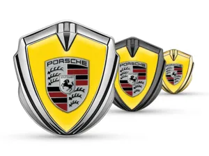 Porsche Insignias de Coche Diseño Pro Montaje Acero Inoxidable